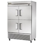 True TS-49-4-HC - Refrigerator, two-section, (4) solid half doors, stainless steel front/sides